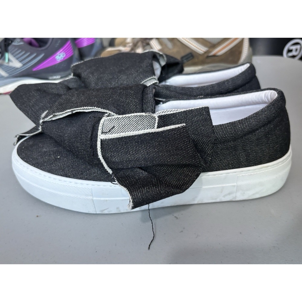 Joshua Heart In NYC‎ Made In Italy Black Denim Shoes Sz 9 Uk 40